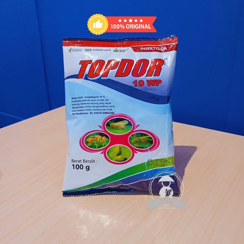 TOPDOR 10WP INSEKTISIDA KEMASAN 100 GR/400 GR | OBAT WERENG, BELALANG, KUTU DAUN AMPUH