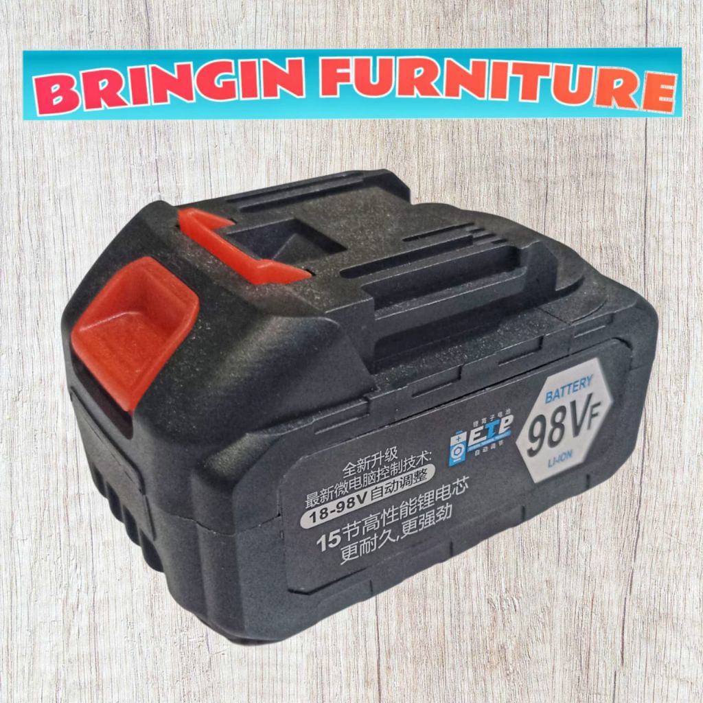 Baterai bor impact wrench monqiqi 98vf batre impact wrench 98vf monqiqi