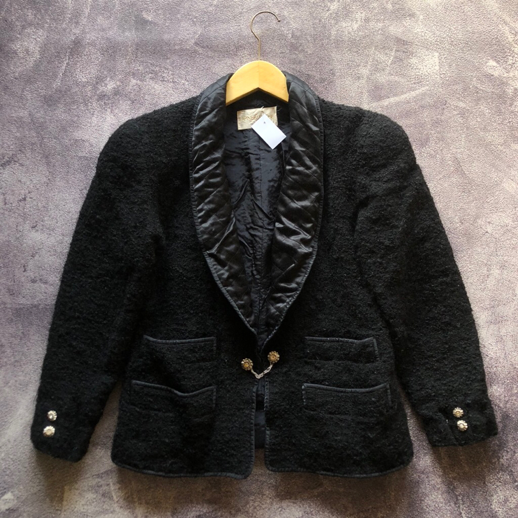 Blazer Wanita LAPINE BLANCHE Second Size M,Blazer Wol second wool blazer hitam second blazer wanita 
