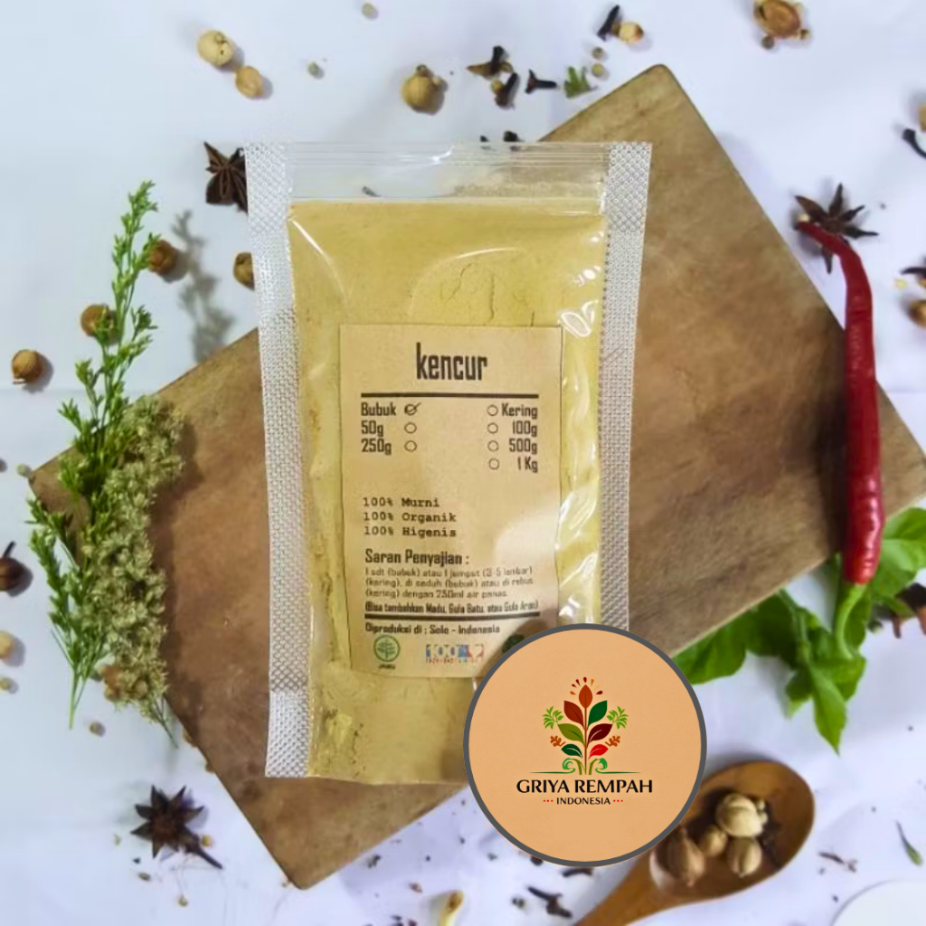 

KENCUR BUBUK 500 GRAM Kencor Rempah Herbal Simplisia Alami Tradisional untuk Kesehatan Ramuan Kering Jamu dan Bumbu Dapur Kaempferia galanga