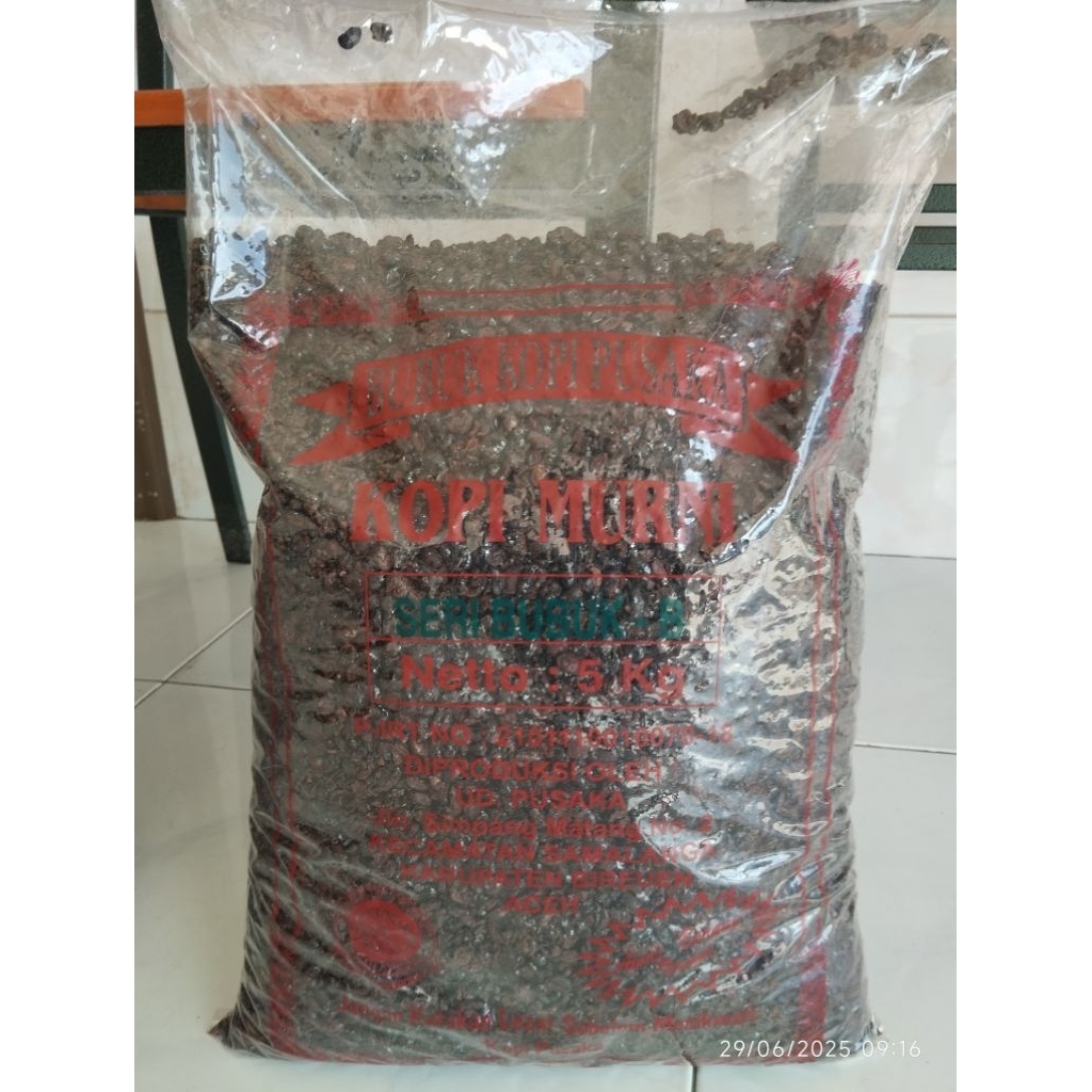 

5 Kg Kopi saring/Kasar Aceh Cap Pusaka Seri B