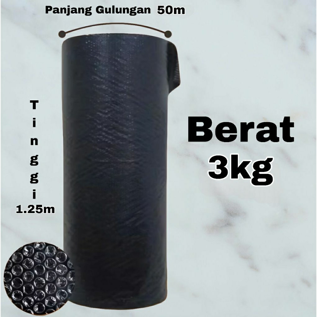 

BUBBLE WRAP GULUNGAN ROLL 1 25 M x 50 M 3KG HITAM