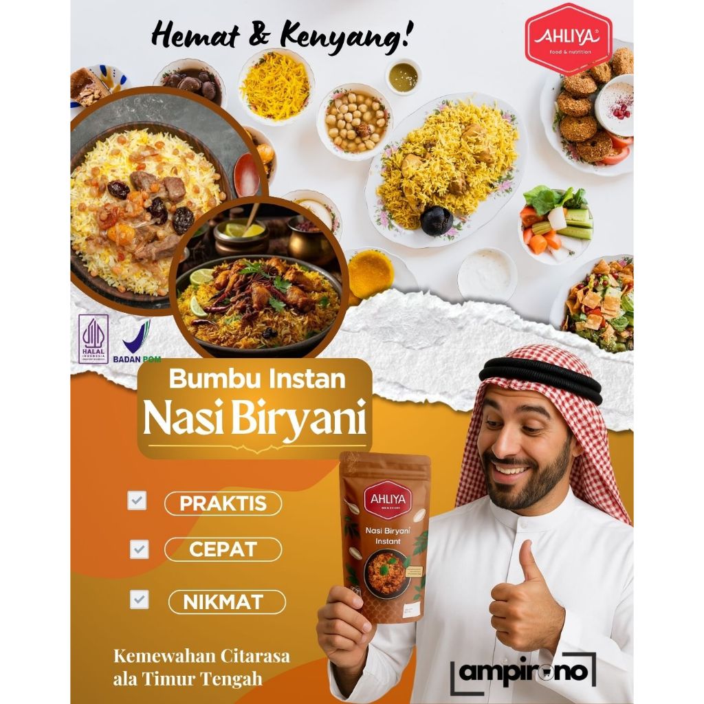 

BRIYANI nasi briyani instan beras basmati dan bumbu briyani biryani rempah halus