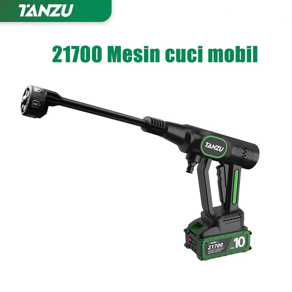 Tanzu Mesin Cuci Mobil Nirkabel Bertekanan Tinggi / Penyemprot Portabel Listrik 6-in-1 / Mesin Pencu
