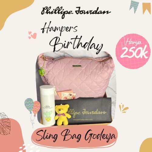 

Phillipe Jourdan Kado Ulang Tahun Wanita Sling Bag/Serut Godeya (Pink)