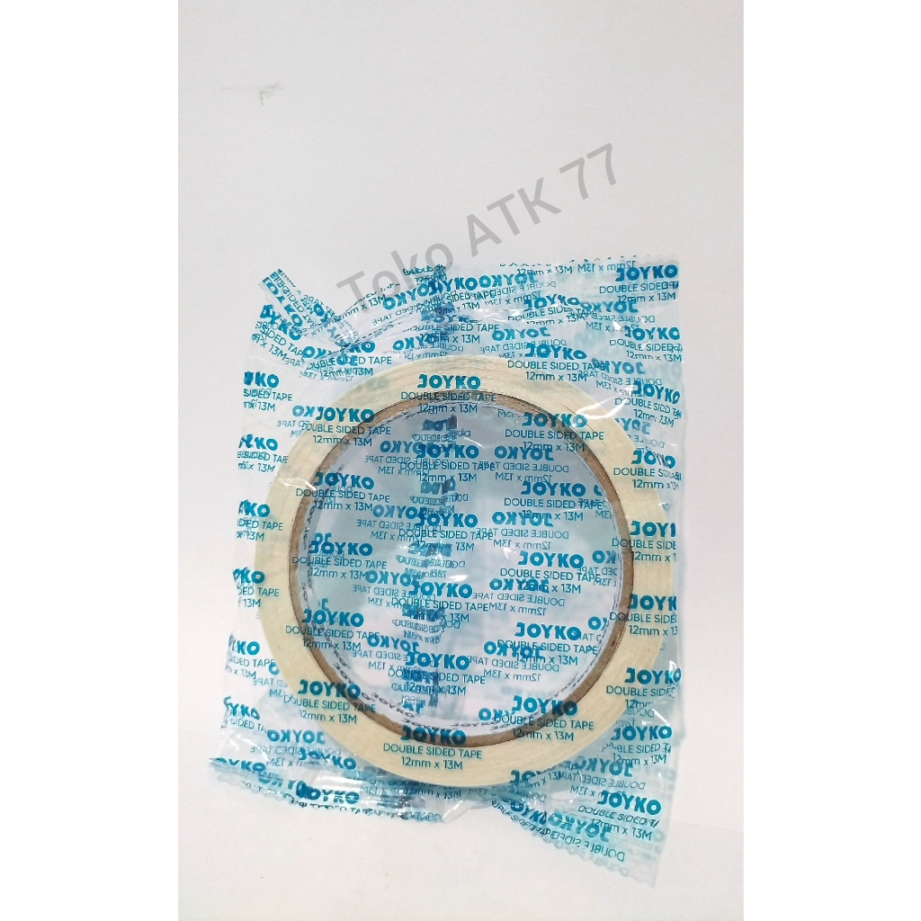

Dobel Double Doubel Tape Biasa Kertas Joyko 0,5 inch 0.5" Solatip Bolak Balik READY STOCK