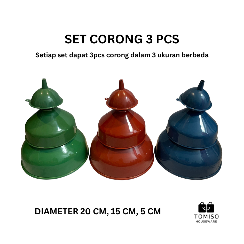 SET 3 PCS CORONG MINYAK 20 CM, 15 CM, 5 CM | CORONG AIR