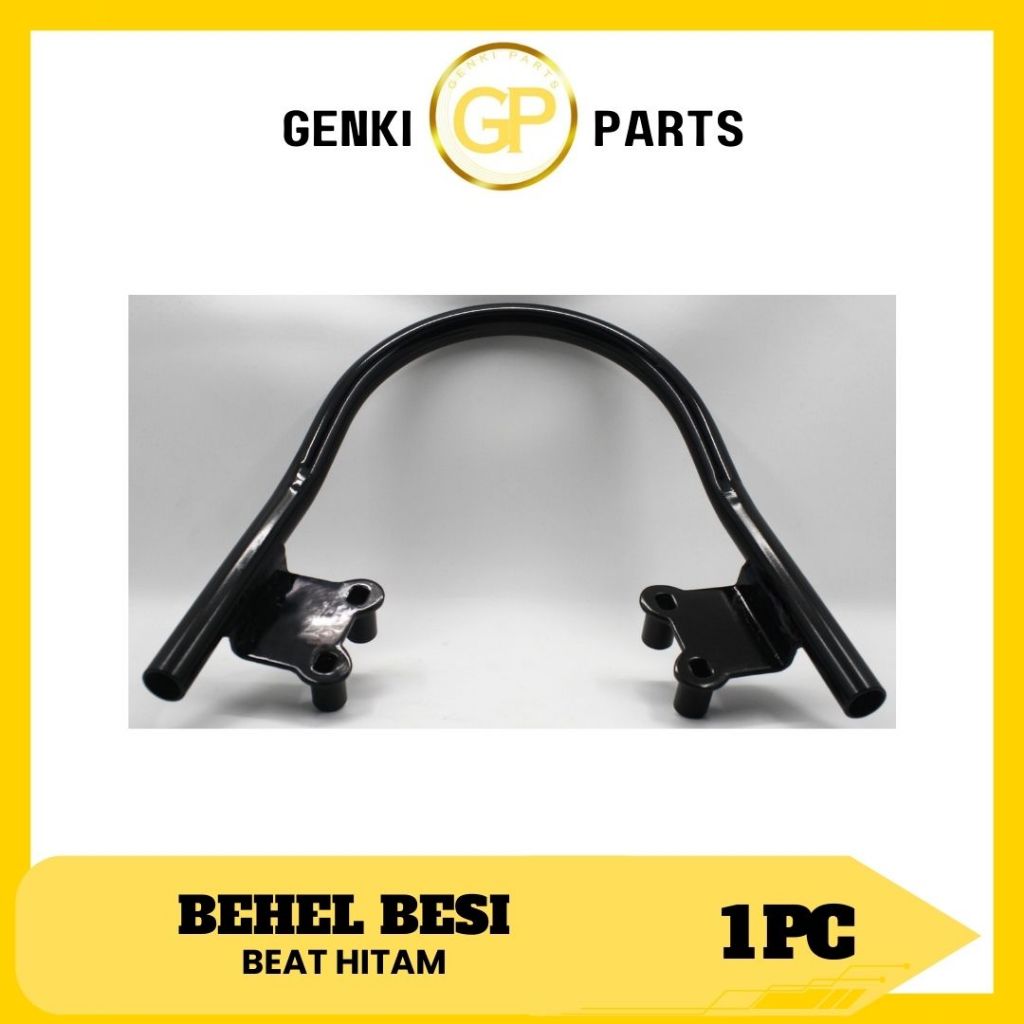 GENKI-PARTS/BEHEL-BESI/PEGANGAN-TANGAN-BELAKANG-MOTOR/HONDA/BEAT/HITAM/GRADE-ORI