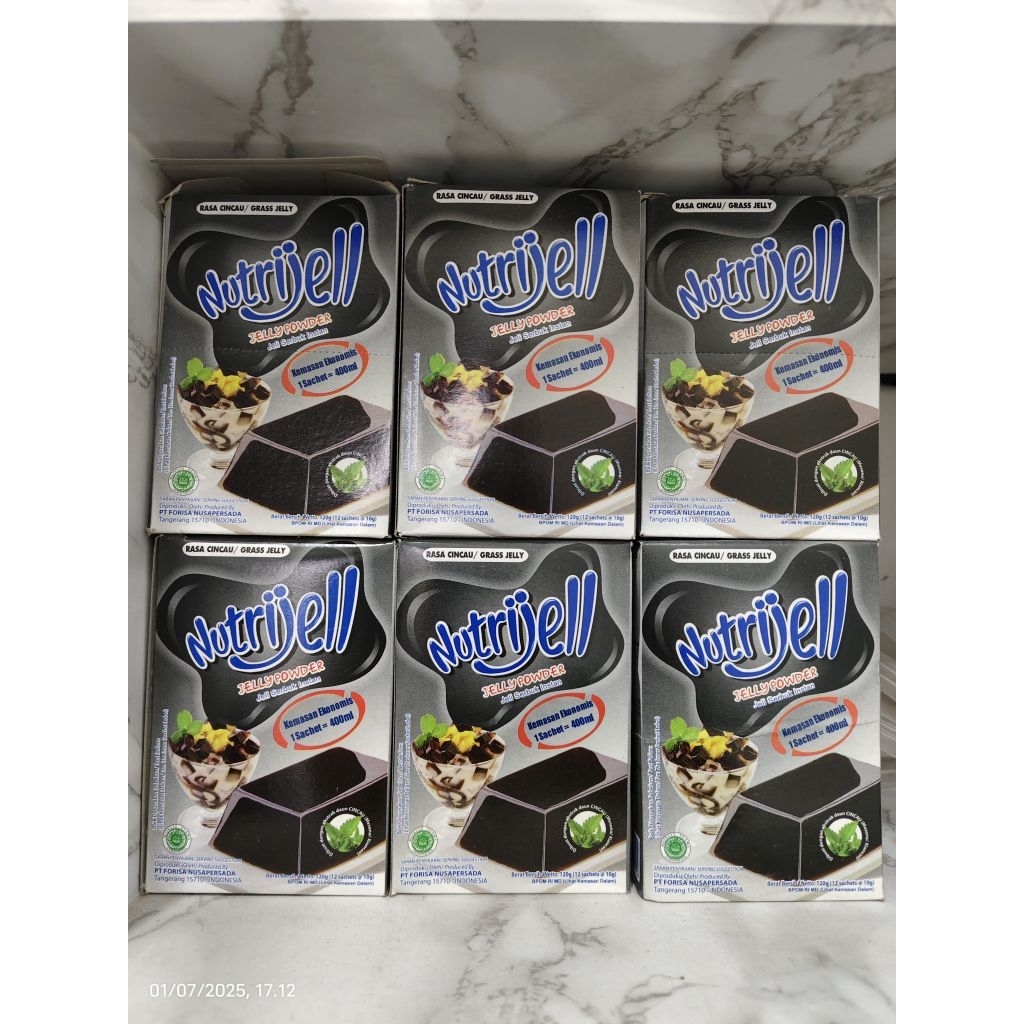 

Nutrijell Cincau 10gr x 12 Pcs (1 Box) Buat Es Teler
