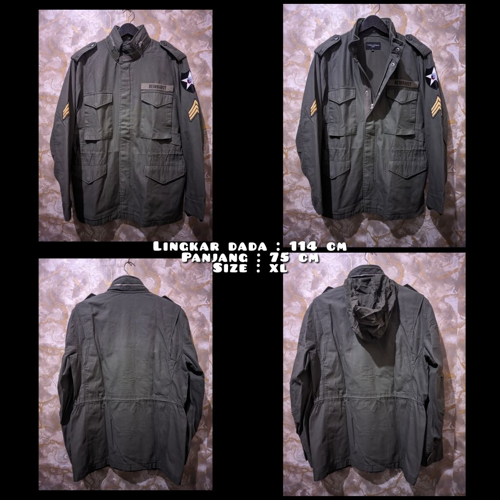 Jaket Parka Warna Hijau army Merk Codes Combine Second Original.