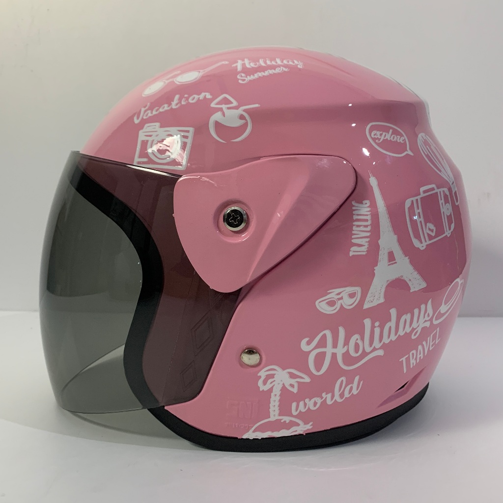 Helm Nuvo Traveling Pink Glossy - Helem Helmet BXP Evo