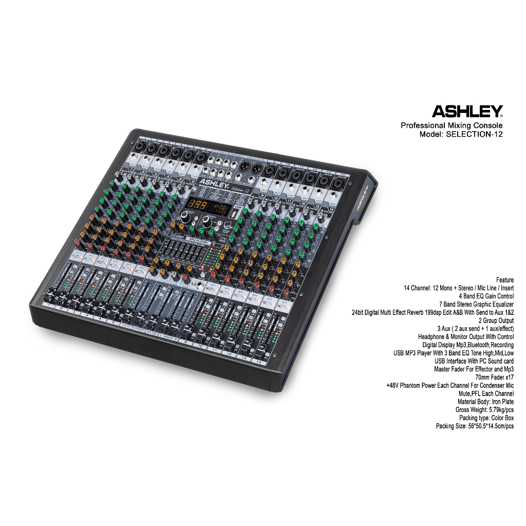 Mixer audio Ashley selection12 / selection 12 original 12 channel