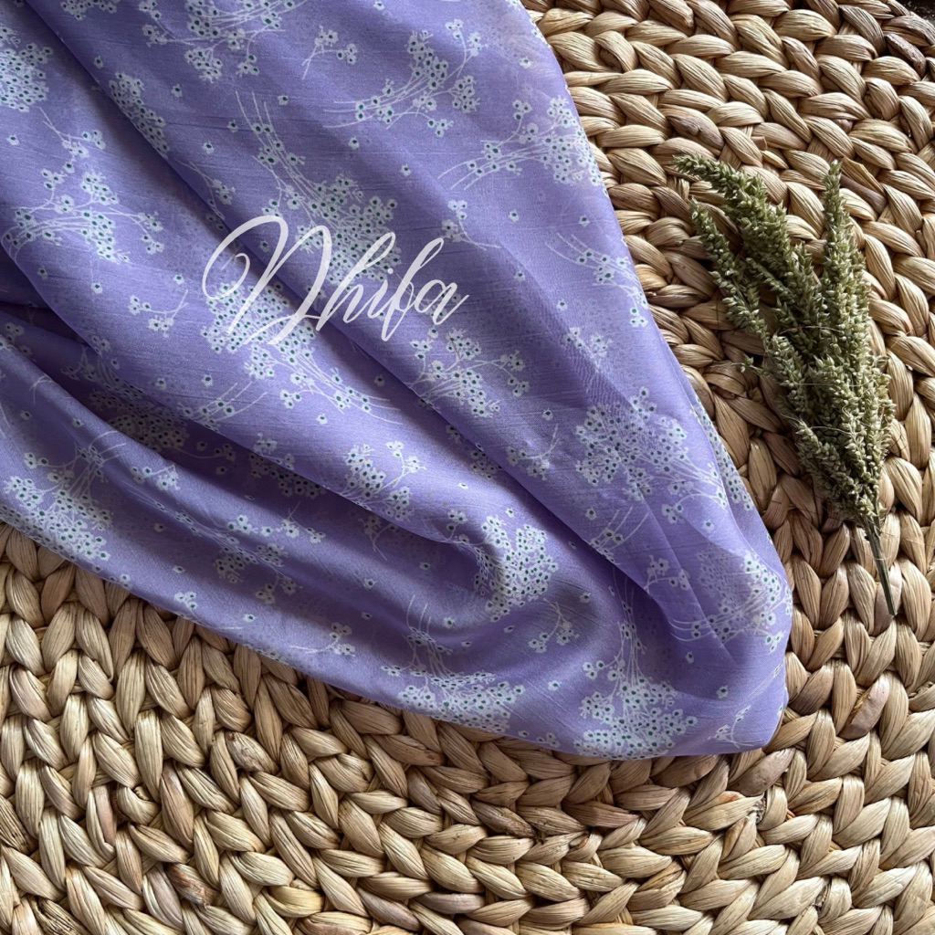 kain sifon sutra motif bunga / kain sifon yoryu motif bunga / kain gamis motif