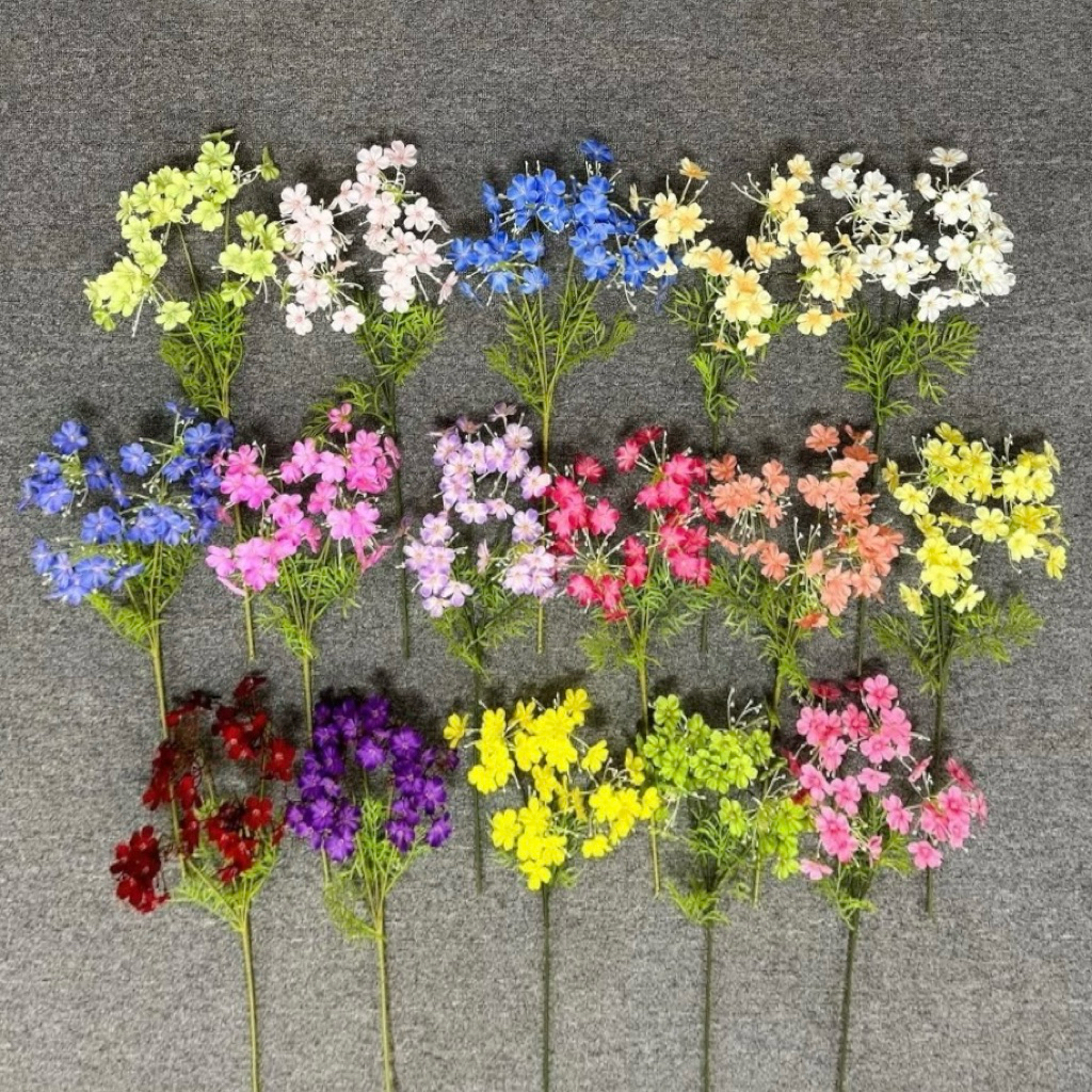 Bunga Artificial - BUNGA GERANIUM PANJANG Kain Panjang 60 CM