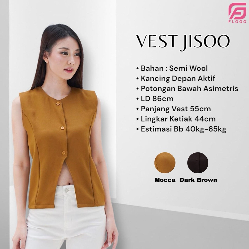 Vest Rompi Outer Wanita Model Korean - Jisoo