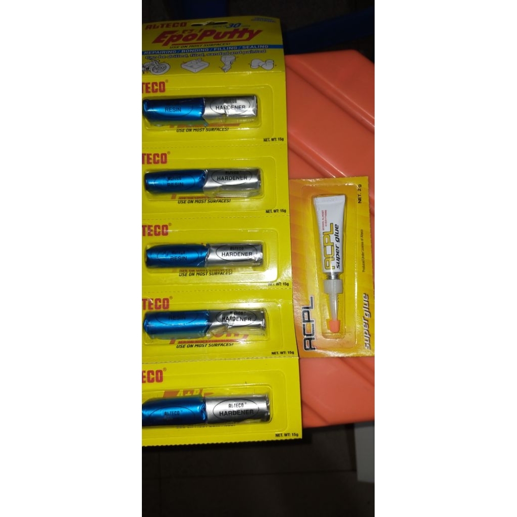 

Epo Putty Alteco 15gr ASLI / lem porting . Beli 5 gratis 1 Super Glue