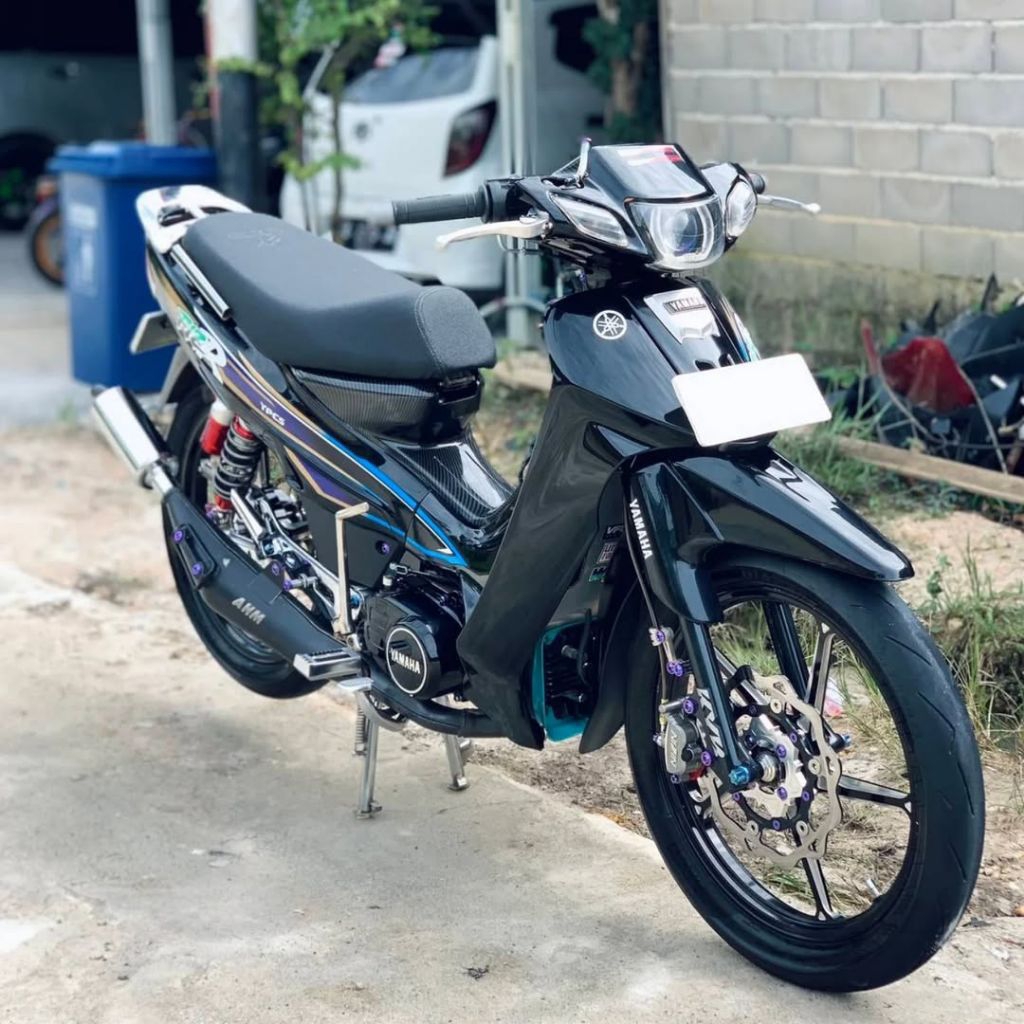 STIKER STRIPING ORI FIZR 1997 HITAM LIS BIRU ORI I Striping Stiker lis Standar Ori Yamah Fizr 1996 1