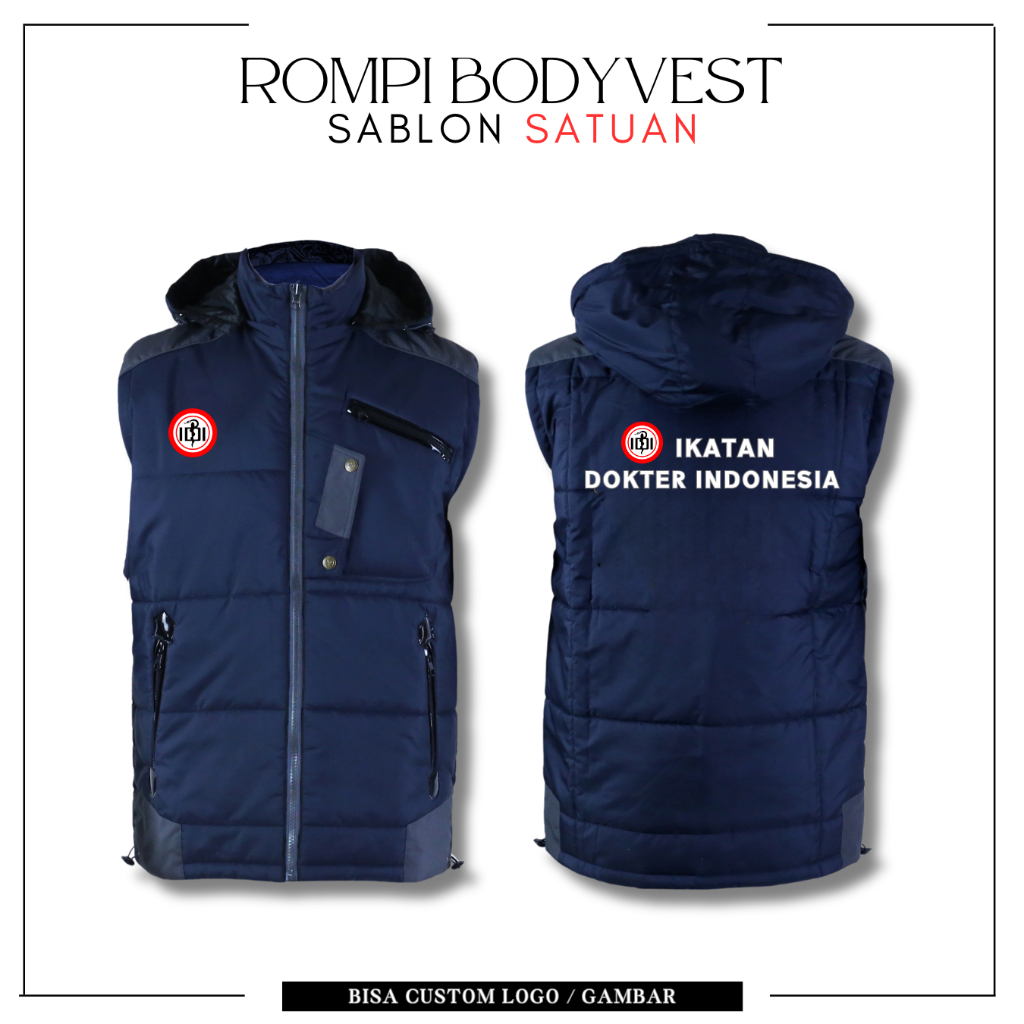 ROMPI CASUAL PRIA PS WATERPROOF CUSTOM IDI BODYVEST HOODIE ZIPPER