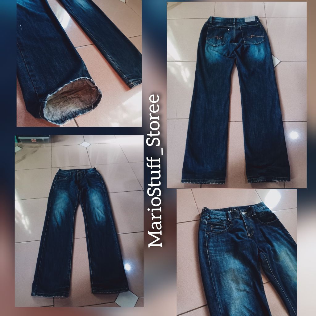 Jeans Skena Bahan Denim Tebal Kaku