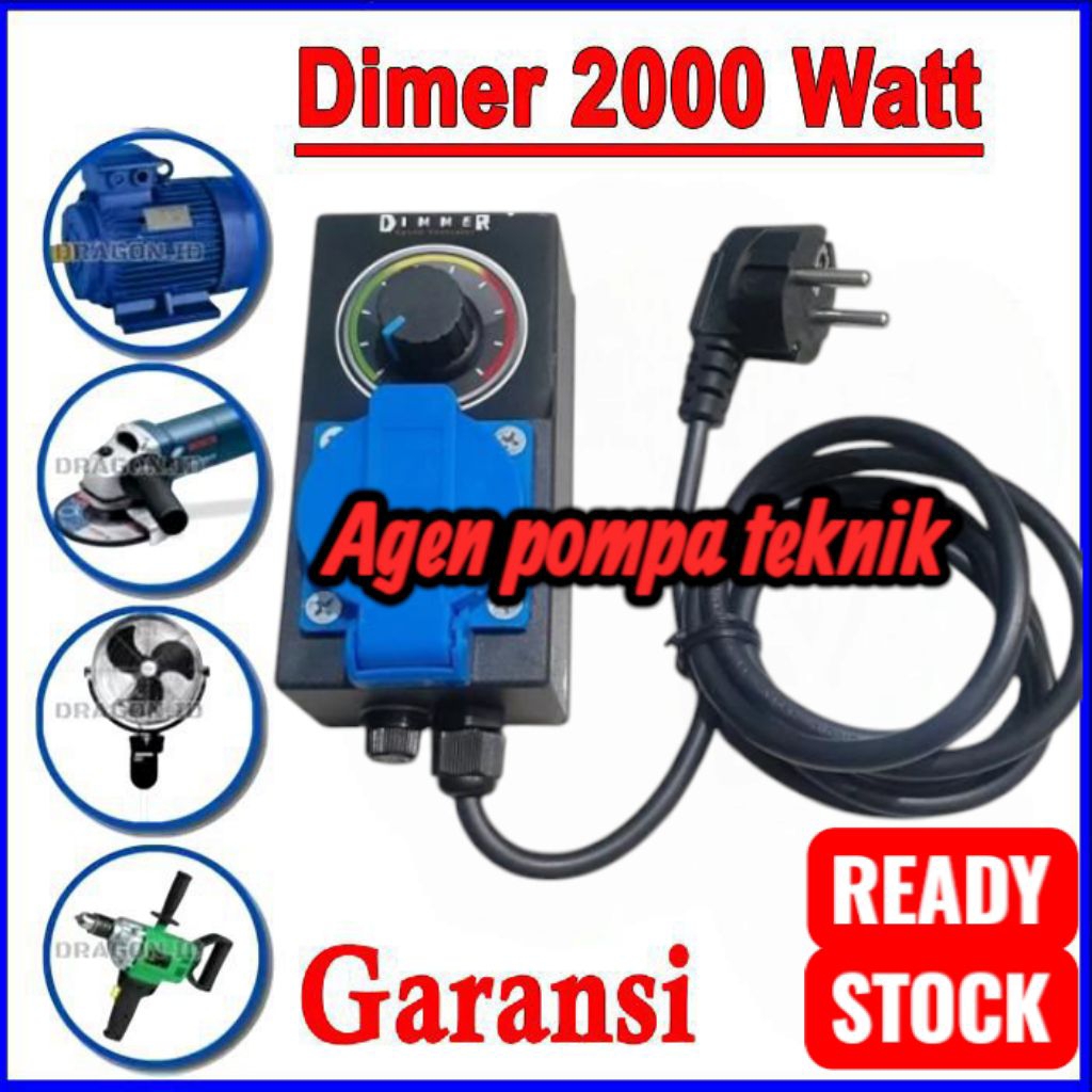 Dimmer 2000 watt Dimmer Pengatur Kecepatan 2000W