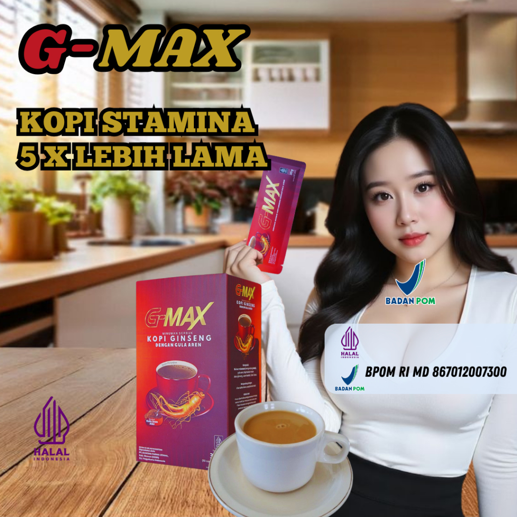 

Kopi G Max Original - Minuman Kopi Gingseng Stamina Coffee Kuat BPOM Tahan Lama Pria HALAL