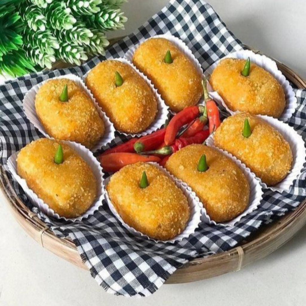 

3pcs Kroket Kentang Isi Sayur Siap Saji
