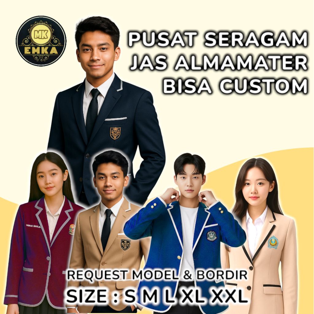 JAS ALMAMATER KAMPUS CUSTOM, ROHIS SANTRI PONDOK PESANTREN, BORDIR DESAIN SENDIRI, IRMAS REMAJA MASJ