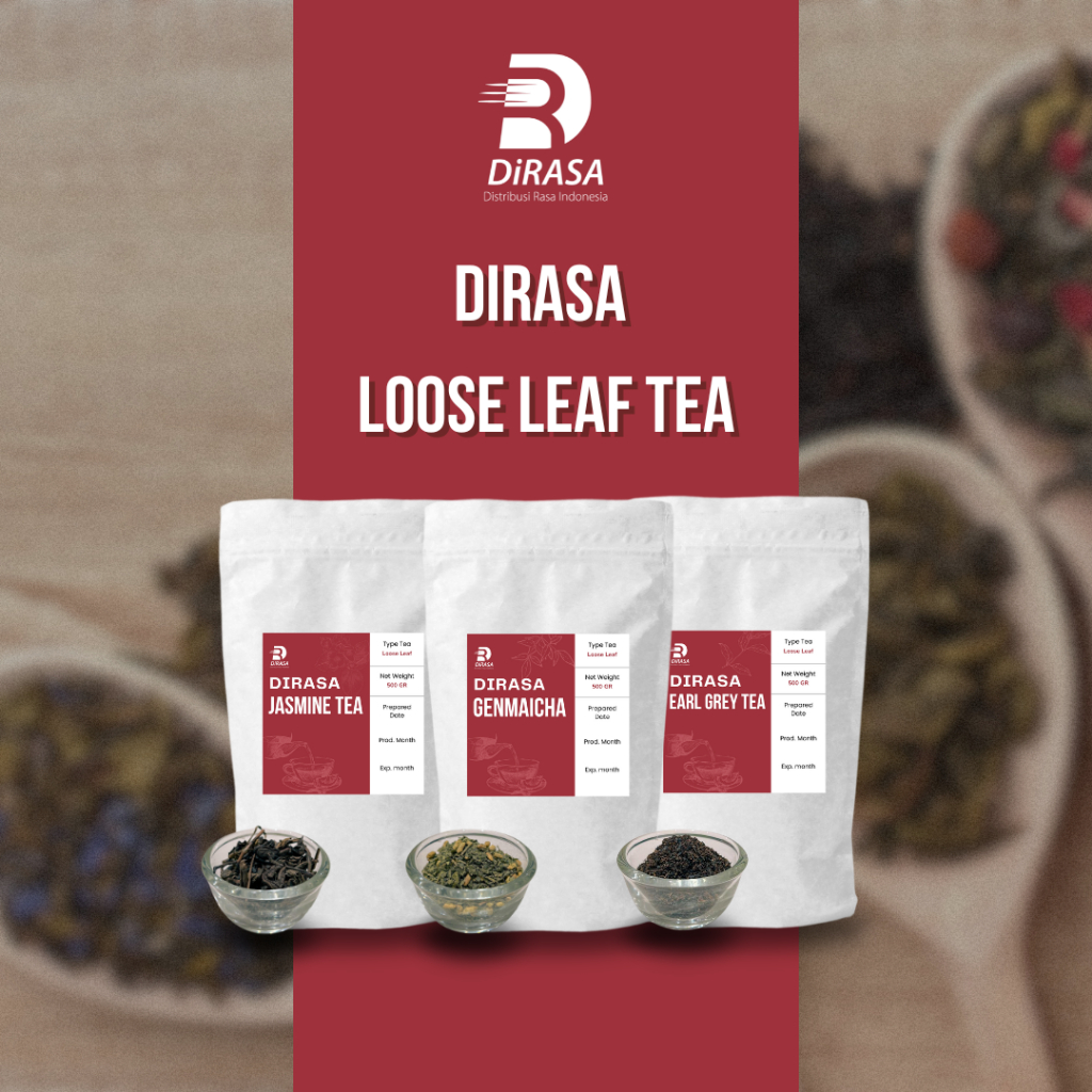 

Loose Leaf Tea/Black Tea/Earl Grey Tea/Jasmine Tea DiRASA 500 gr Untuk Bisnis HORECA/Barista