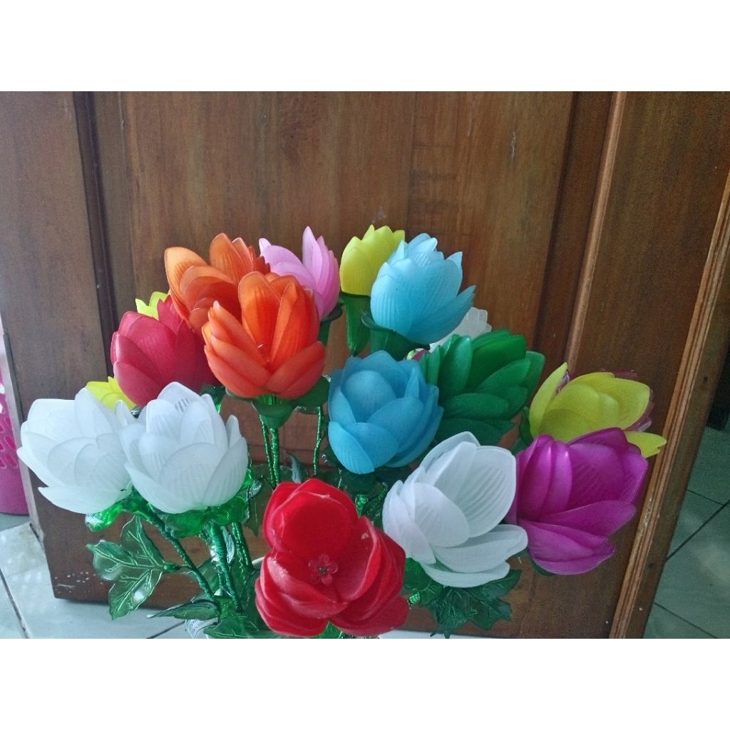 Bunga Tangkai bahan Akrilik