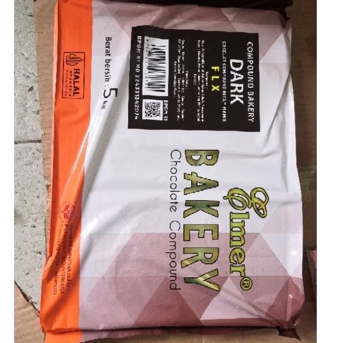 

Elmer compound dark coklat bakery flx 5kg kemasan baru