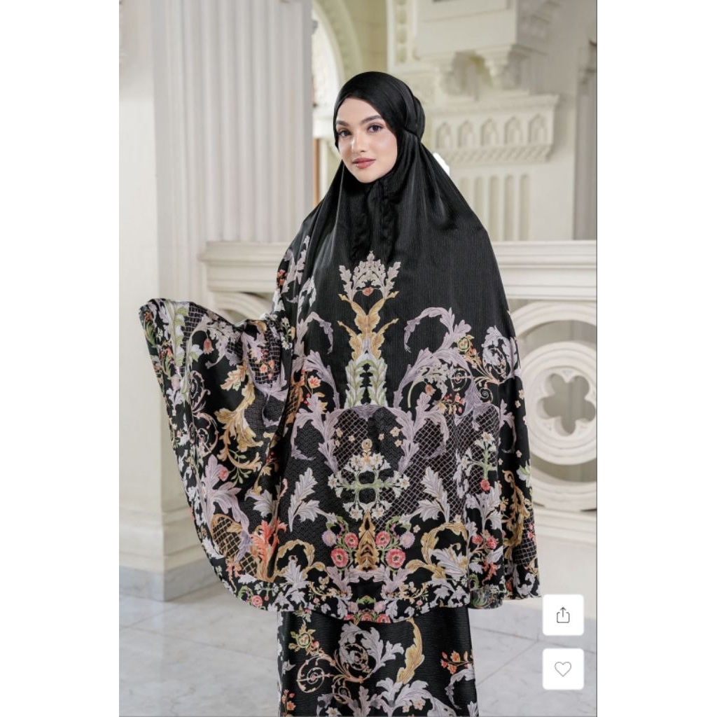 Buttonscarves Mukena Royale Black