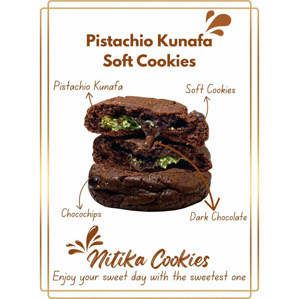 

Pistachio Kunafa Soft Cookies (65 gram)