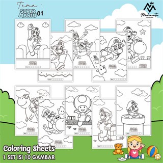 

[A4] KERTAS GAMBAR UNTUK ANAK - LEMBAR MEWARNAI ANAK 1 SET ISI 10 LEMBAR GAMBAR - COLORING SHEETS FOR KIDS