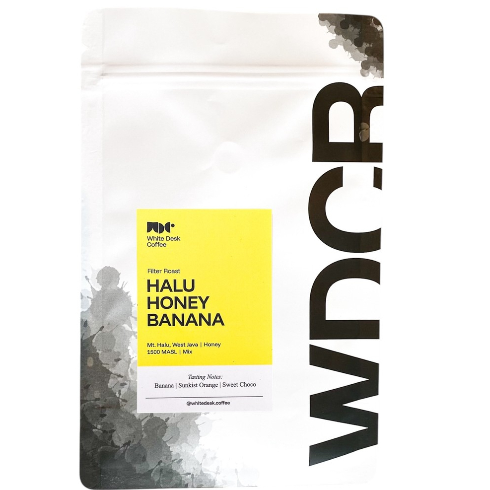 

Biji Kopi Arabica Halu Honey Banana - White Desk Coffee - Specialty Coffee 100/200 Gram