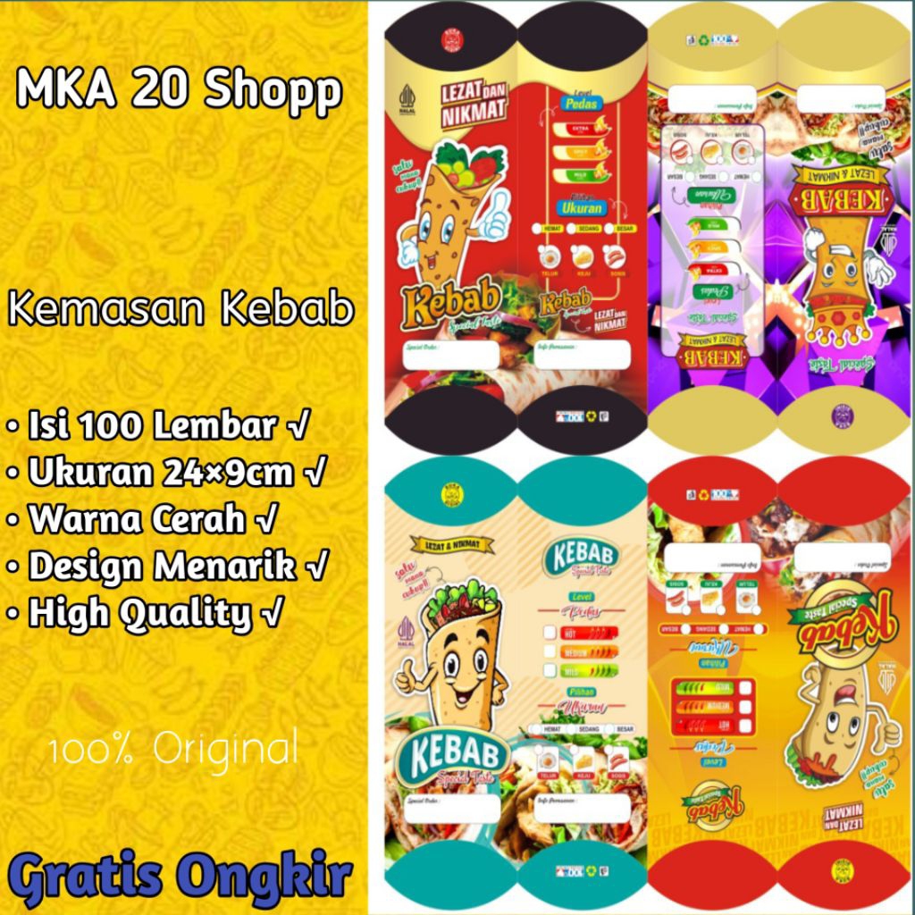 

100 lembar kertas kebab tarikan 24×9 cm | kemasan kebab | wadah kebab | box kebab | kardus kebab | paper kebab | kotak kebab | bungkus kebab | dus kebab | tempat kebab | packaging kebab |