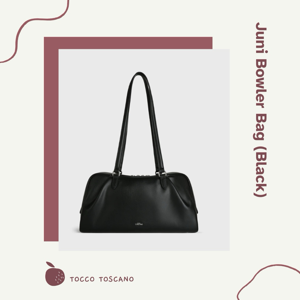 [PRE ORDER] TOCCO TOSCANO Juni Bowler Bag | Black - Burgundy - Sand - Silver | Original