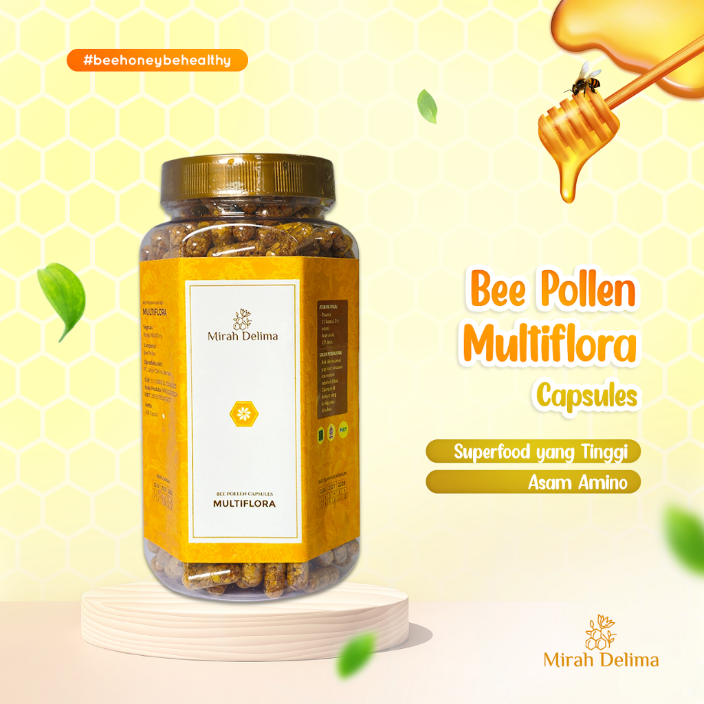 Raw Bee Pollen Capsules - Kapsul Bee Pollen - Multiflora