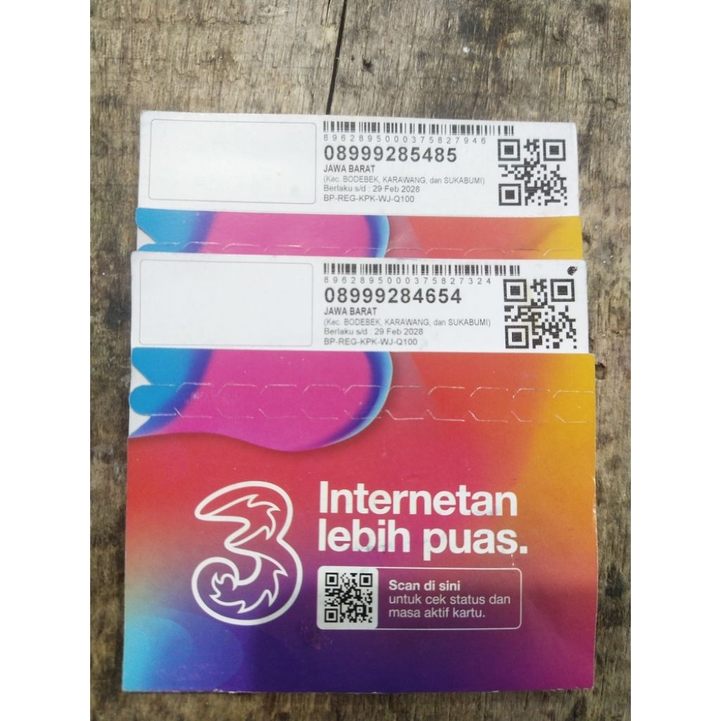 Kartu Tri 11 Digit Cantik