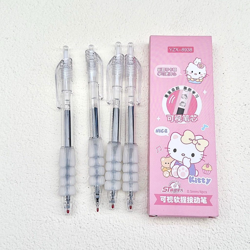 

Pena Cetek Transparan Hello Kitty Pulpen Mekanik 0.5mm isi 4pcs - Tinta Hitam