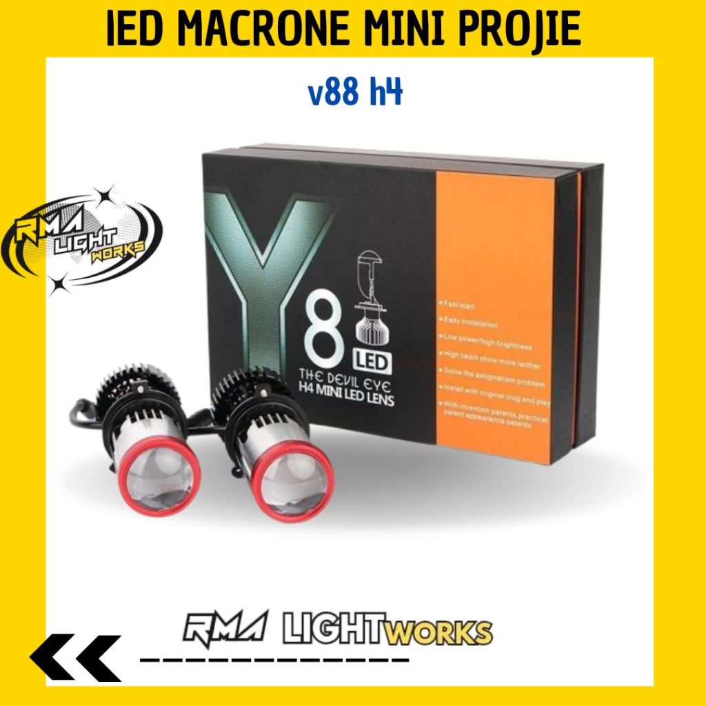 led macrone mini proji v88 h4