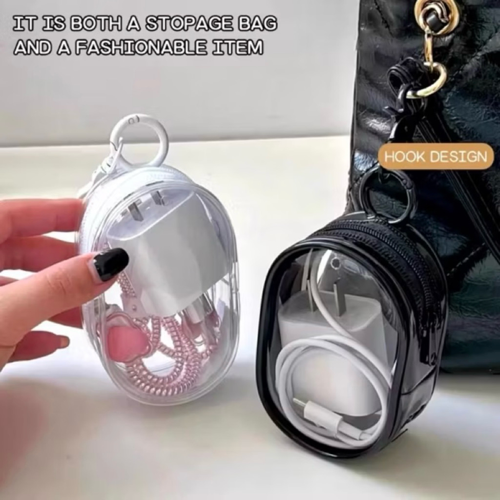 

Mini Pouch Serbaguna Transparan / Pouch gantungan Transparan / Kotak Pensil Transparan / Tempat pensil Polos Aesthetic / Kotak Pouch Mini Makeup bening - Homeygallerymedan