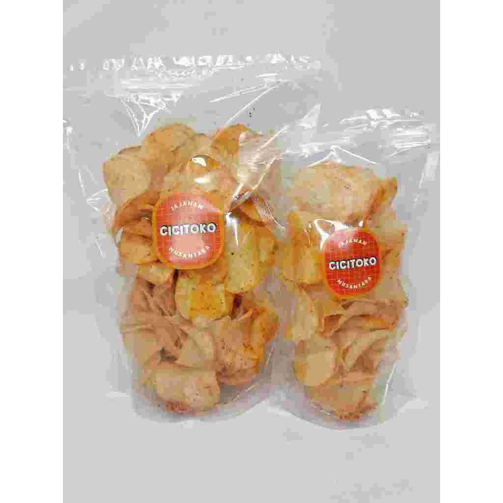 

CICITOKO Jajanan Nusantara - Keripik Singkong Pedas - Size Kecil dan Besar