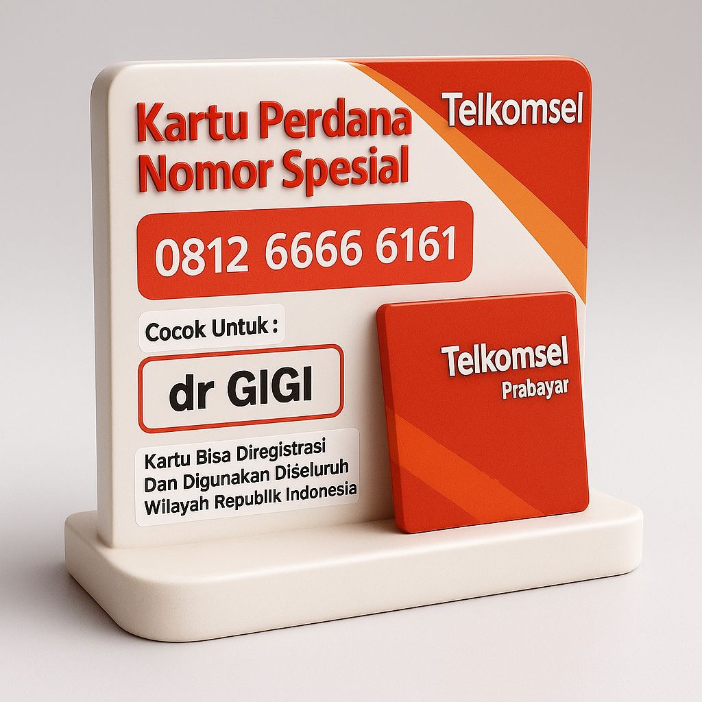 Nomor Cantik Telkomsel Seri 6161 Cocok Untuk dr. GIGI