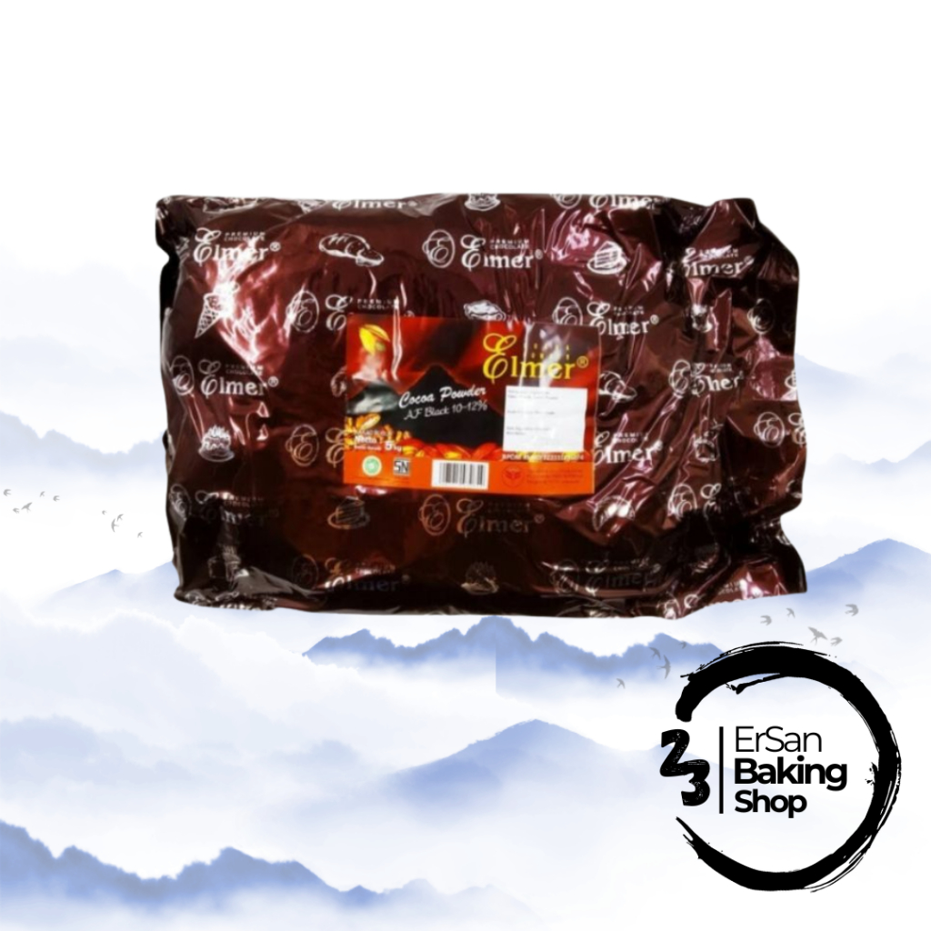 

Coklat Bubuk/Bubuk Coklat/Cokelat Elmer Cocoa Powder African Black 10-12% Repack 1 Kg 500gr 250gr