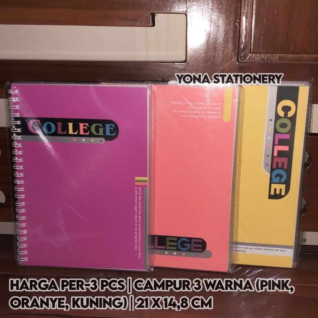 

Notebook Kenko A5-RN-CLO1C | Harga Per-3 Pcs | Campur 3 Warna: Pink, Oranye, Kuning | Ukuran: 21 × 14,8 cm