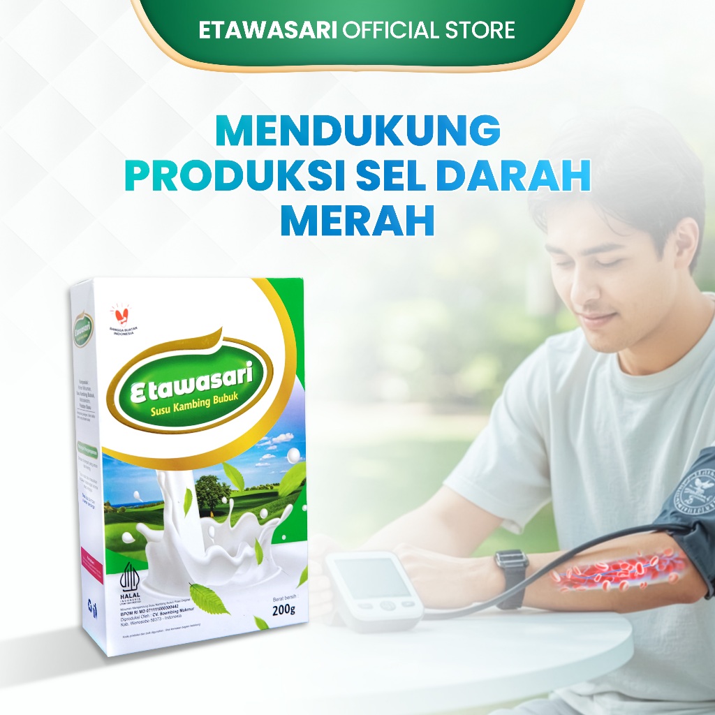 

Etawasari Susu Etawa Meredakan Anemia Mendukung Produksi Sel Darah Merah 200 Gram