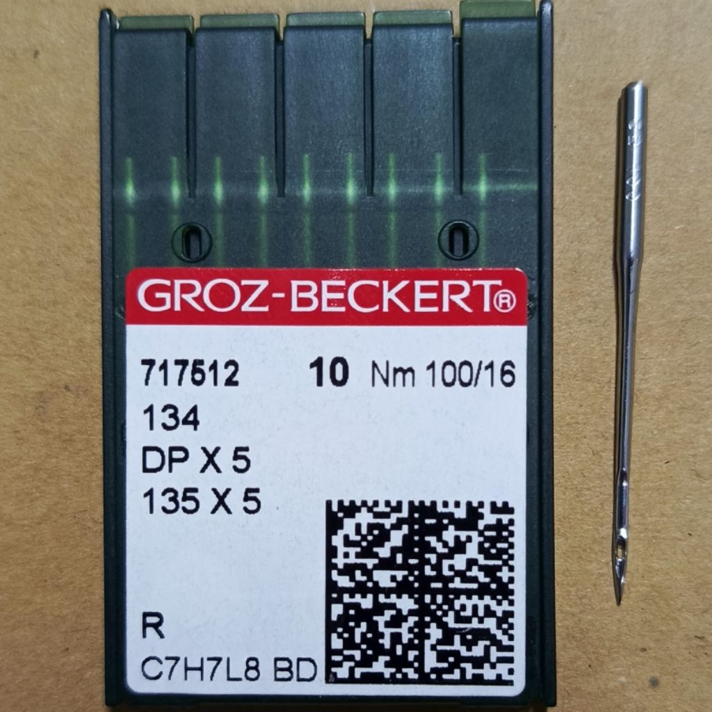Mutiaradstore Groz Beckert Dpx5 100/16 R Mesin Jahit Lubang Kancing Dp X 5 Nomor 16 Silver