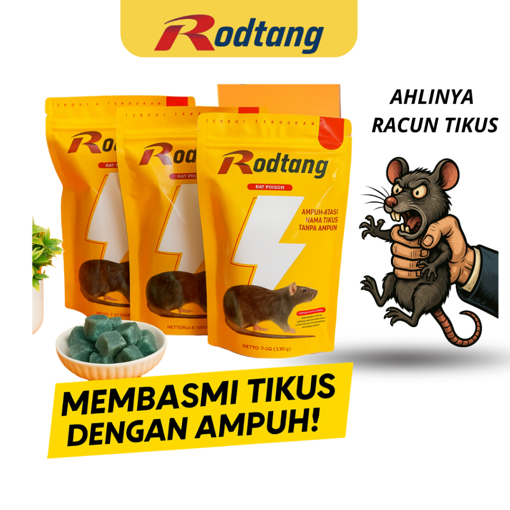 Rodtang Racun Tikus Paling Ampuh Original Mati Di Tempat Terang Bergaransi