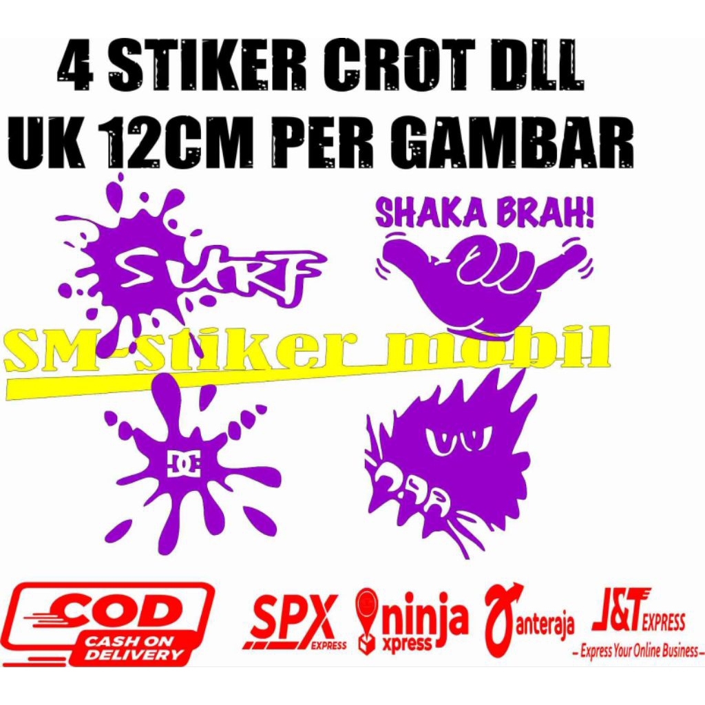 stiker variasi motor dan mobil stiker kartun stiker cutting