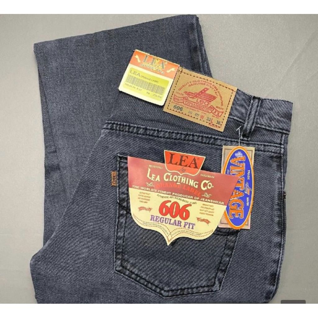 Celana Jeans Panjang Pria Reguler Lea 606 Standar Cowok abu abu